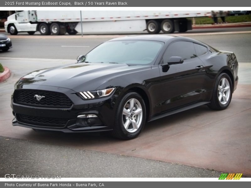 Black / 50 Years Raven Black 2015 Ford Mustang EcoBoost Coupe