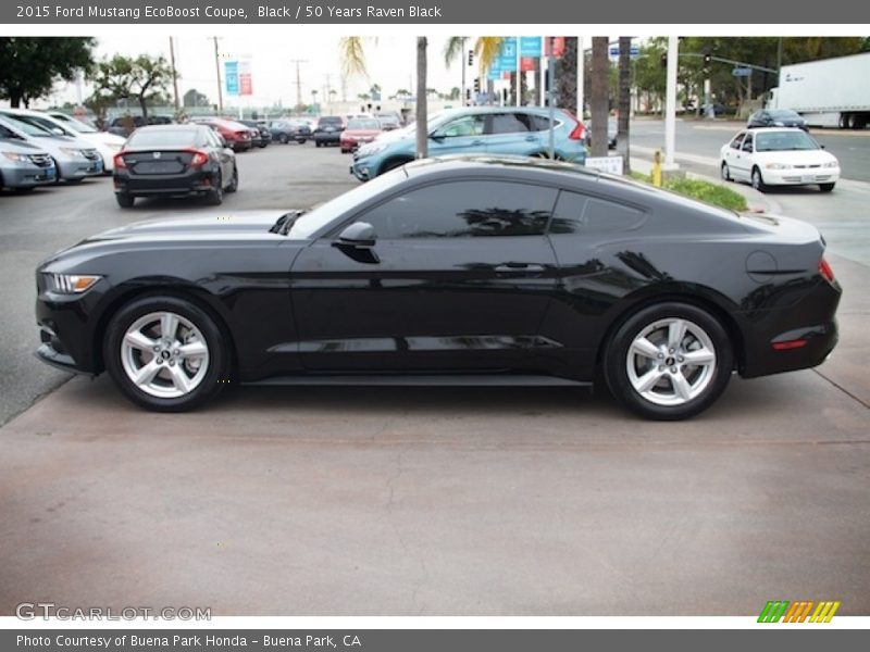 Black / 50 Years Raven Black 2015 Ford Mustang EcoBoost Coupe