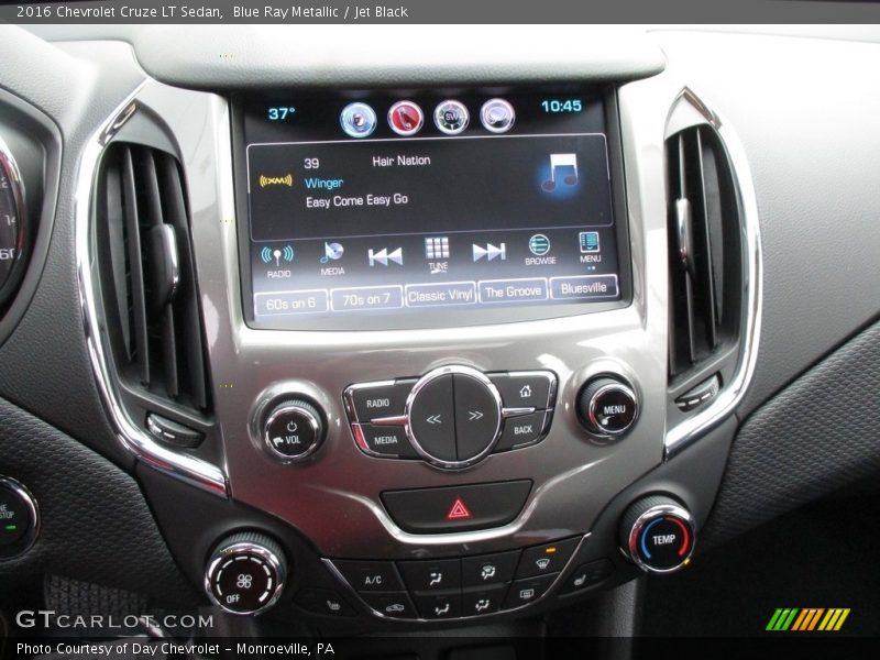 Blue Ray Metallic / Jet Black 2016 Chevrolet Cruze LT Sedan
