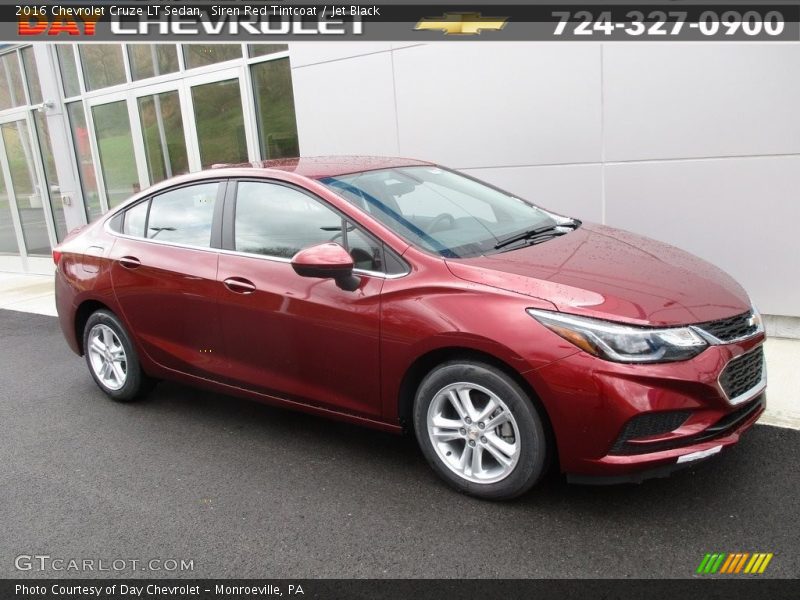 Siren Red Tintcoat / Jet Black 2016 Chevrolet Cruze LT Sedan