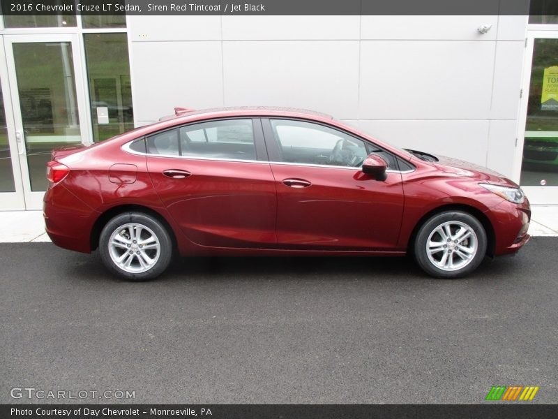 Siren Red Tintcoat / Jet Black 2016 Chevrolet Cruze LT Sedan
