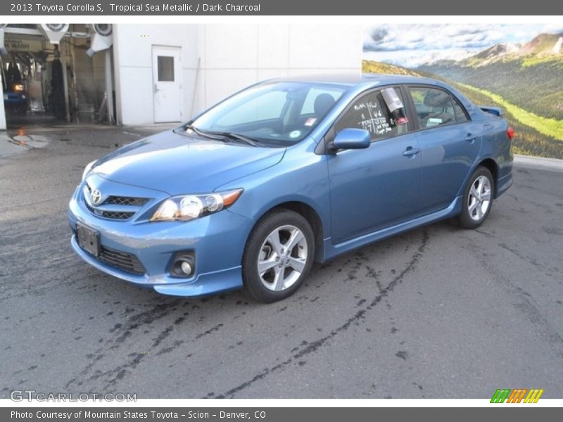 Tropical Sea Metallic / Dark Charcoal 2013 Toyota Corolla S