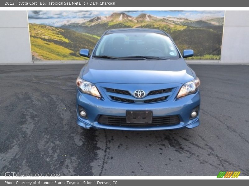 Tropical Sea Metallic / Dark Charcoal 2013 Toyota Corolla S