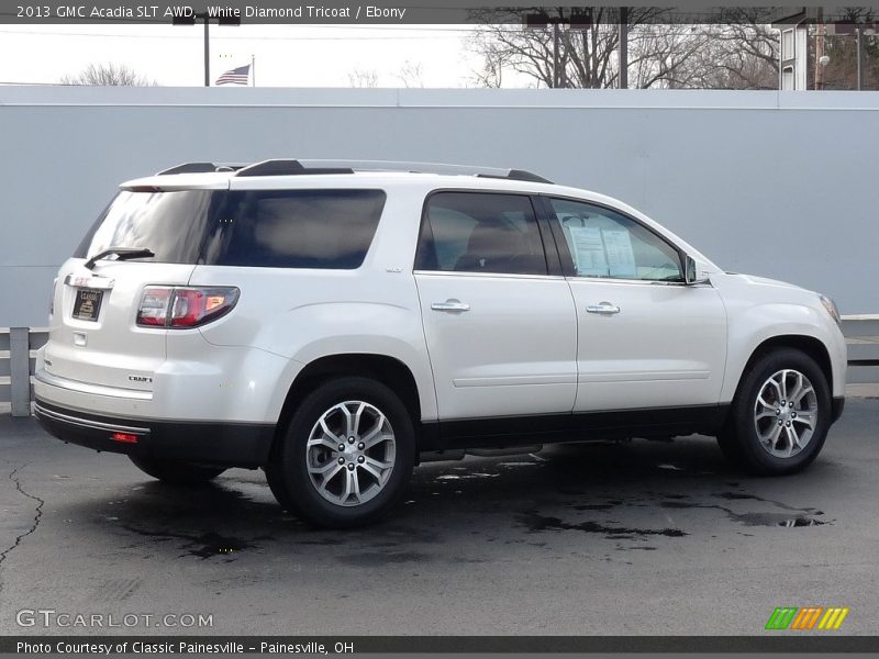 White Diamond Tricoat / Ebony 2013 GMC Acadia SLT AWD