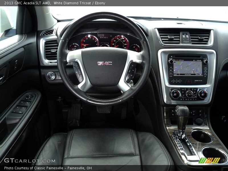 White Diamond Tricoat / Ebony 2013 GMC Acadia SLT AWD