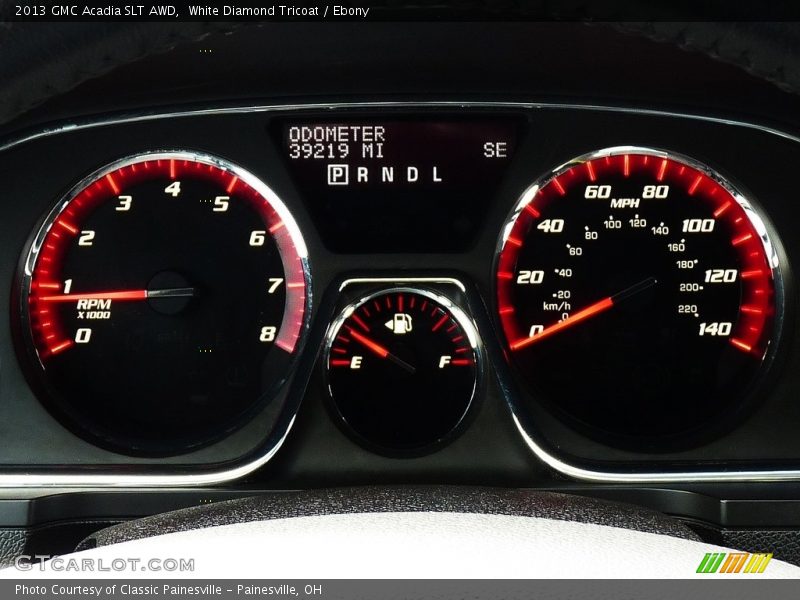 White Diamond Tricoat / Ebony 2013 GMC Acadia SLT AWD