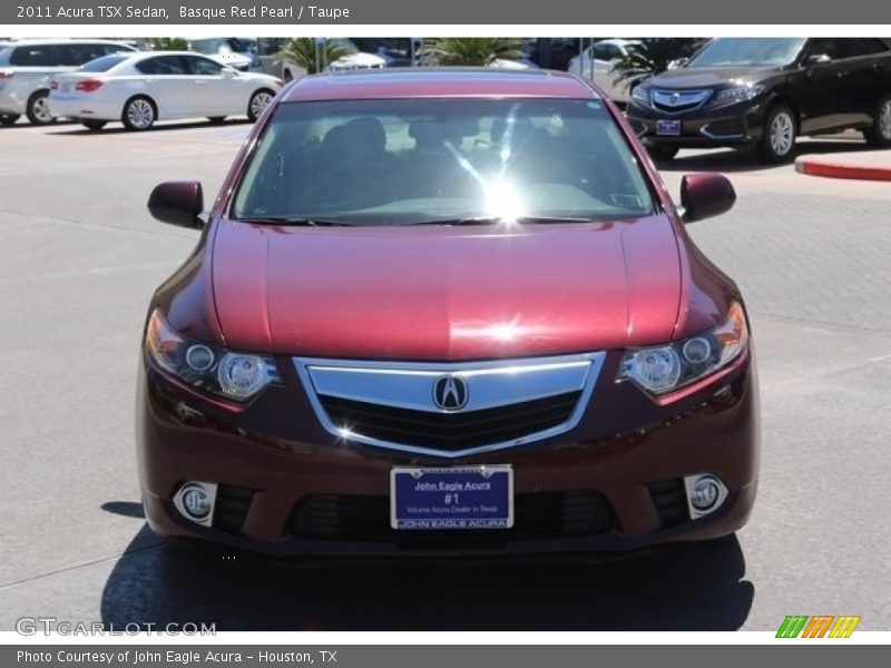 Basque Red Pearl / Taupe 2011 Acura TSX Sedan