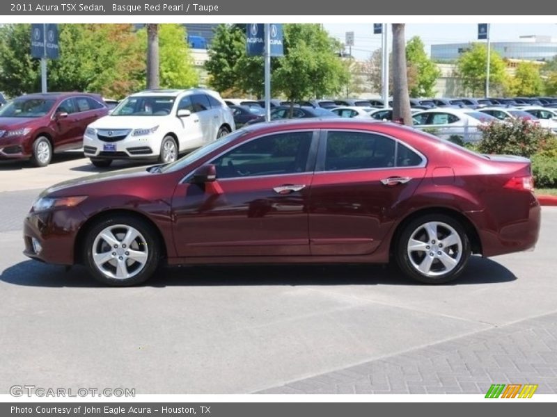 Basque Red Pearl / Taupe 2011 Acura TSX Sedan