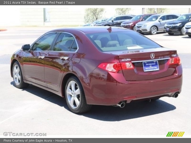 Basque Red Pearl / Taupe 2011 Acura TSX Sedan