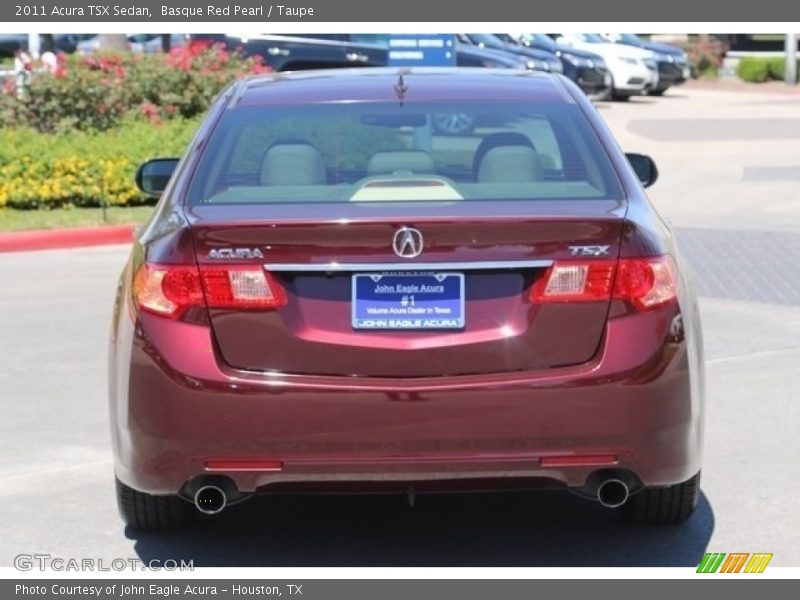 Basque Red Pearl / Taupe 2011 Acura TSX Sedan