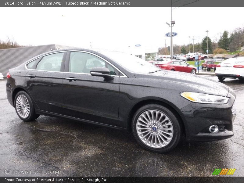 Tuxedo Black / Medium Soft Ceramic 2014 Ford Fusion Titanium AWD