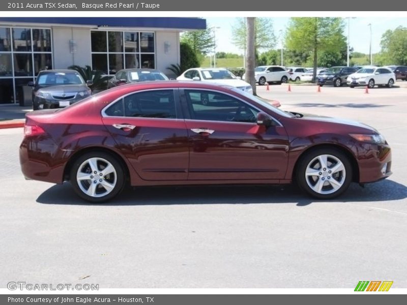 Basque Red Pearl / Taupe 2011 Acura TSX Sedan