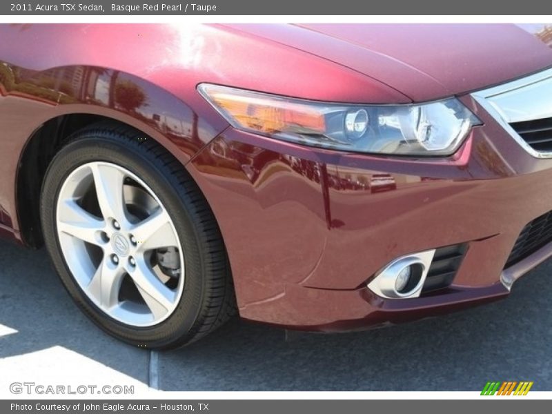 Basque Red Pearl / Taupe 2011 Acura TSX Sedan