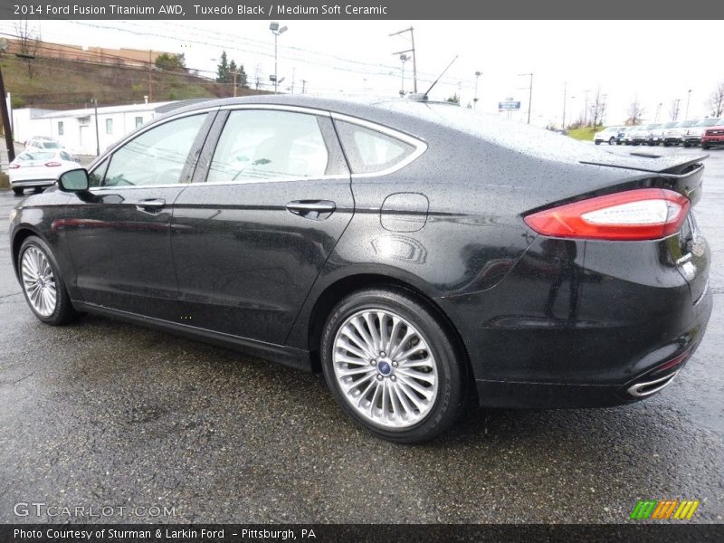 Tuxedo Black / Medium Soft Ceramic 2014 Ford Fusion Titanium AWD