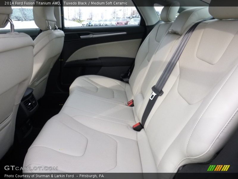 Tuxedo Black / Medium Soft Ceramic 2014 Ford Fusion Titanium AWD