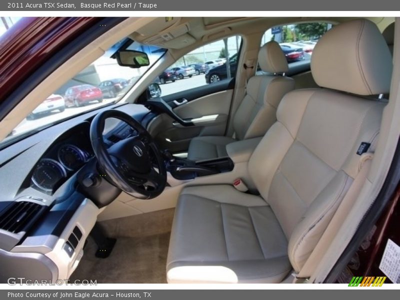 Basque Red Pearl / Taupe 2011 Acura TSX Sedan