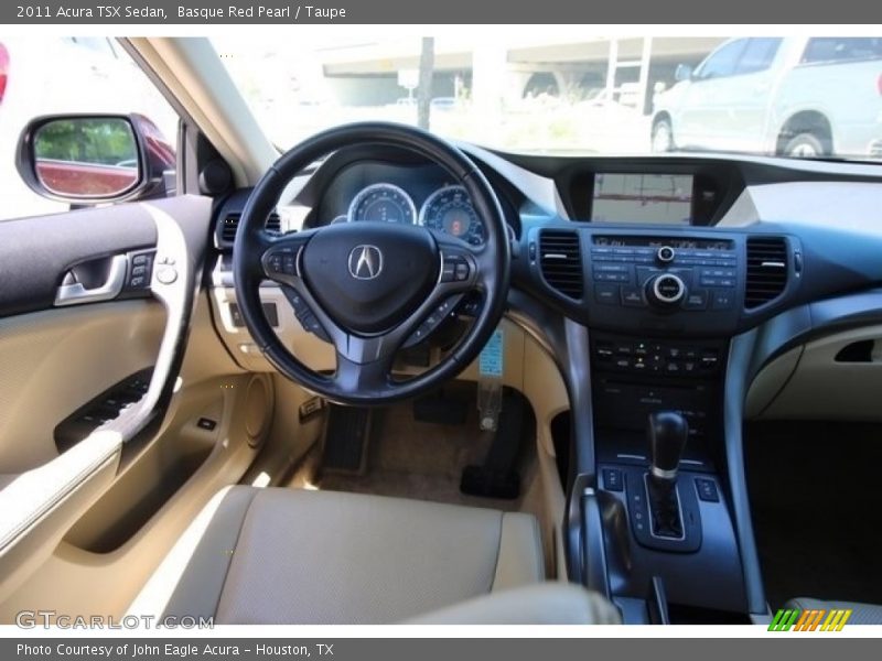 Basque Red Pearl / Taupe 2011 Acura TSX Sedan