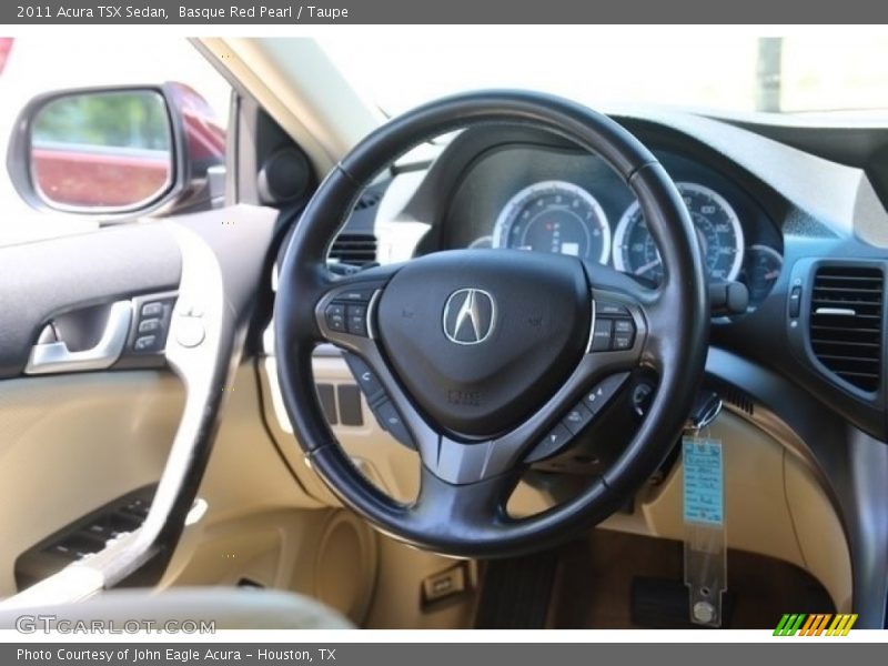 Basque Red Pearl / Taupe 2011 Acura TSX Sedan