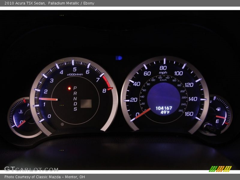 Palladium Metallic / Ebony 2010 Acura TSX Sedan