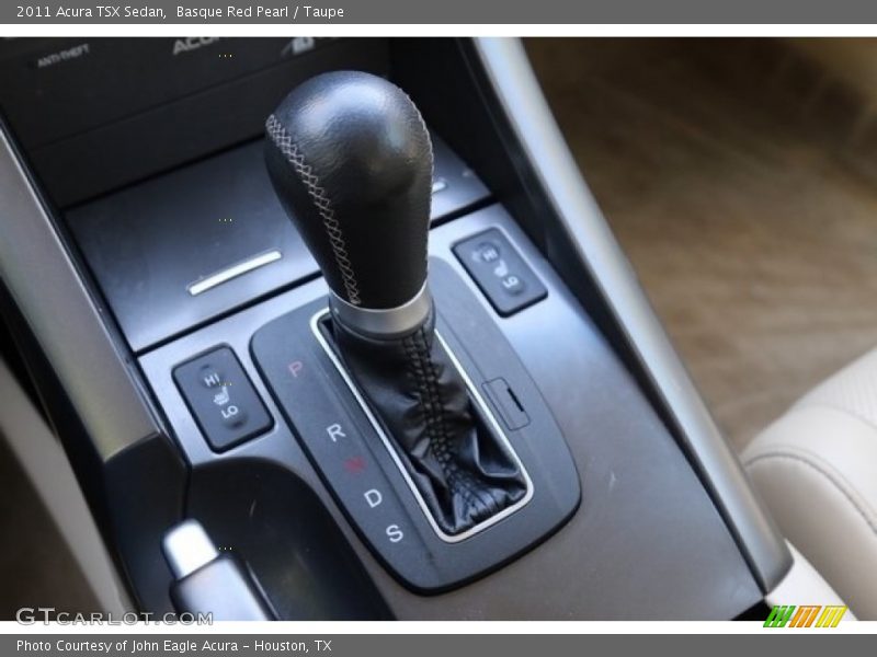 Basque Red Pearl / Taupe 2011 Acura TSX Sedan