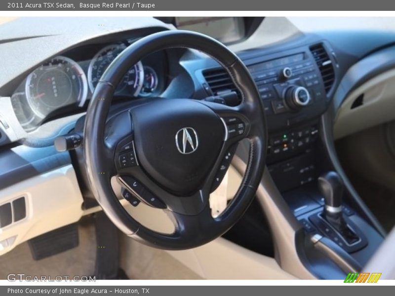 Basque Red Pearl / Taupe 2011 Acura TSX Sedan