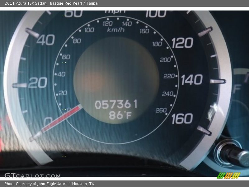 Basque Red Pearl / Taupe 2011 Acura TSX Sedan