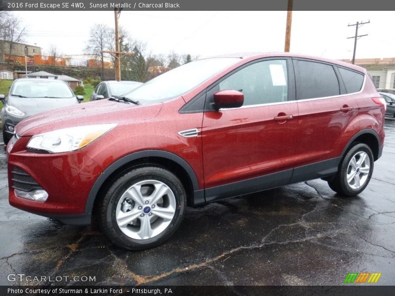 Sunset Metallic / Charcoal Black 2016 Ford Escape SE 4WD