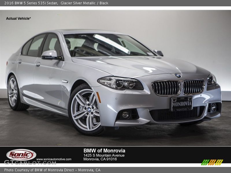 Glacier Silver Metallic / Black 2016 BMW 5 Series 535i Sedan