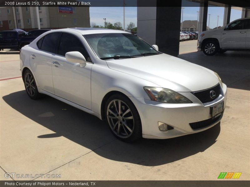 Starfire White Pearl / Black 2008 Lexus IS 250