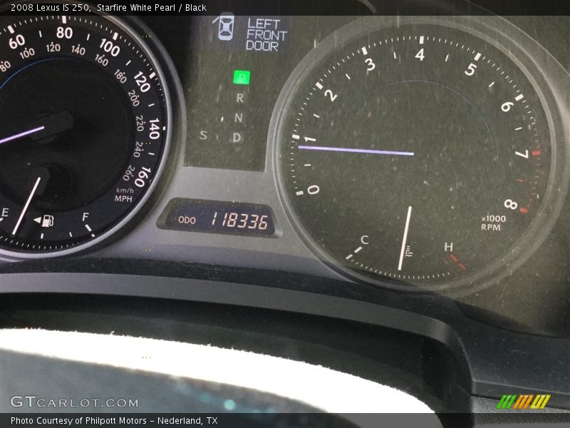 Starfire White Pearl / Black 2008 Lexus IS 250
