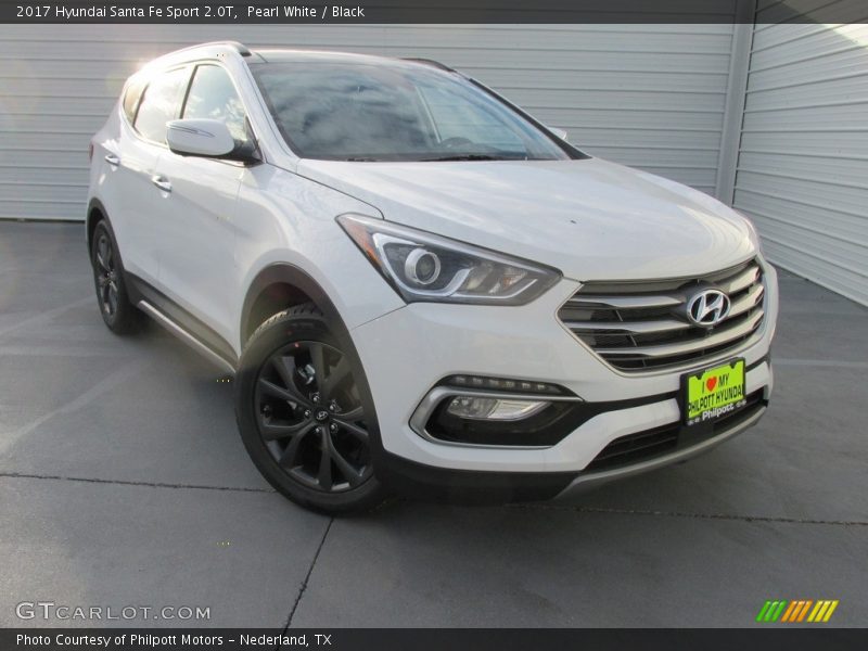 Pearl White / Black 2017 Hyundai Santa Fe Sport 2.0T