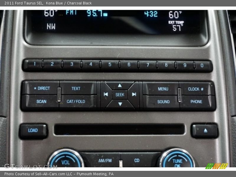 Kona Blue / Charcoal Black 2011 Ford Taurus SEL