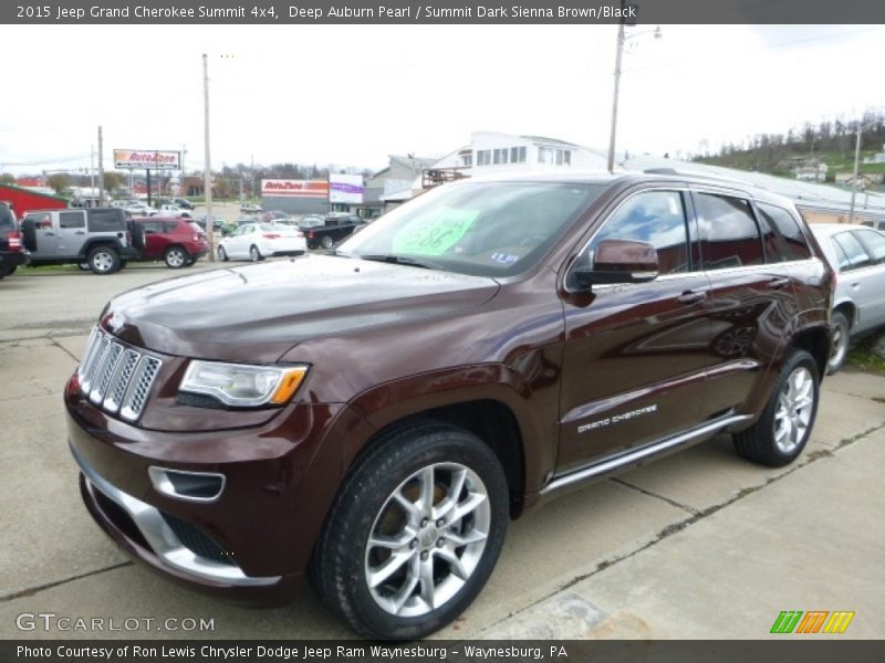 Deep Auburn Pearl / Summit Dark Sienna Brown/Black 2015 Jeep Grand Cherokee Summit 4x4