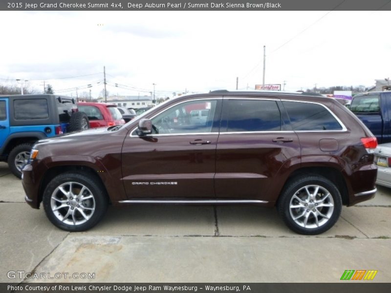 Deep Auburn Pearl / Summit Dark Sienna Brown/Black 2015 Jeep Grand Cherokee Summit 4x4