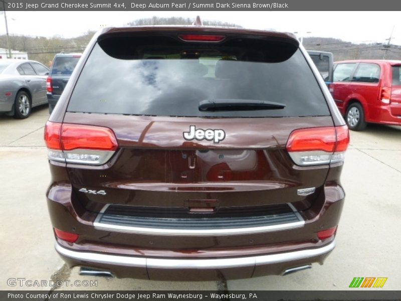 Deep Auburn Pearl / Summit Dark Sienna Brown/Black 2015 Jeep Grand Cherokee Summit 4x4