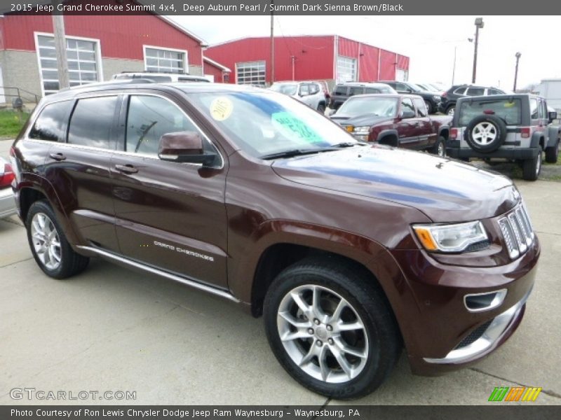 Deep Auburn Pearl / Summit Dark Sienna Brown/Black 2015 Jeep Grand Cherokee Summit 4x4