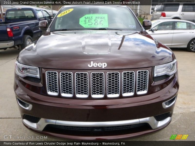Deep Auburn Pearl / Summit Dark Sienna Brown/Black 2015 Jeep Grand Cherokee Summit 4x4