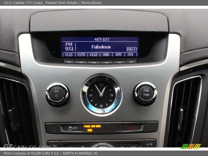 Radiant Silver Metallic / Ebony/Ebony 2012 Cadillac CTS Coupe