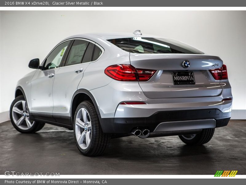 Glacier Silver Metallic / Black 2016 BMW X4 xDrive28i