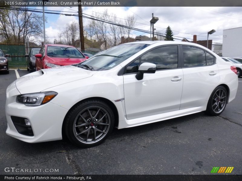 Crystal White Pearl / Carbon Black 2016 Subaru WRX STI Limited