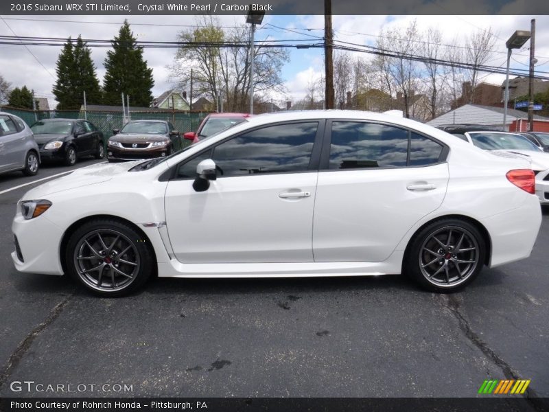 Crystal White Pearl / Carbon Black 2016 Subaru WRX STI Limited