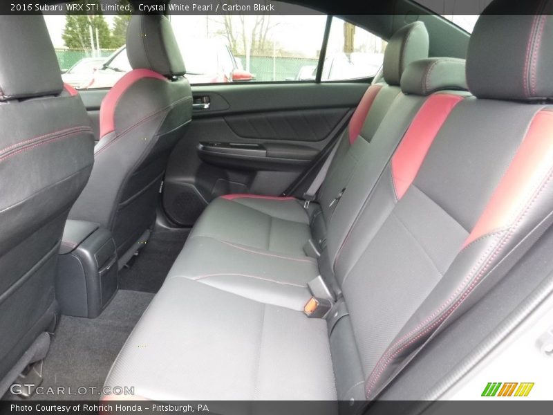 Rear Seat of 2016 WRX STI Limited