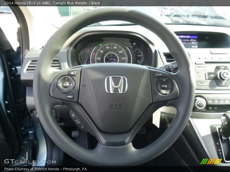 Twilight Blue Metallic / Black 2014 Honda CR-V LX AWD