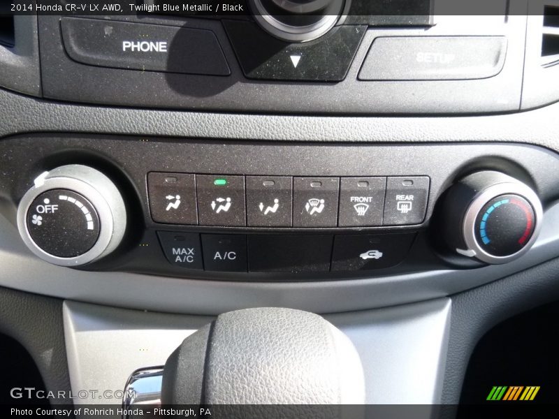Twilight Blue Metallic / Black 2014 Honda CR-V LX AWD