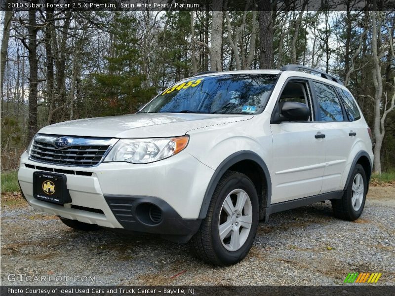 Satin White Pearl / Platinum 2010 Subaru Forester 2.5 X Premium