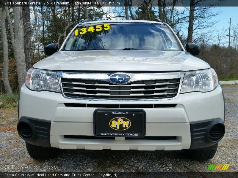Satin White Pearl / Platinum 2010 Subaru Forester 2.5 X Premium