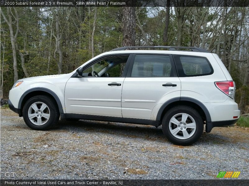 Satin White Pearl / Platinum 2010 Subaru Forester 2.5 X Premium