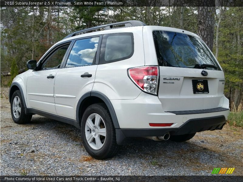 Satin White Pearl / Platinum 2010 Subaru Forester 2.5 X Premium