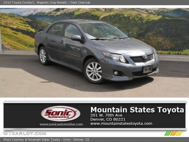 Magnetic Gray Metallic / Dark Charcoal 2010 Toyota Corolla S