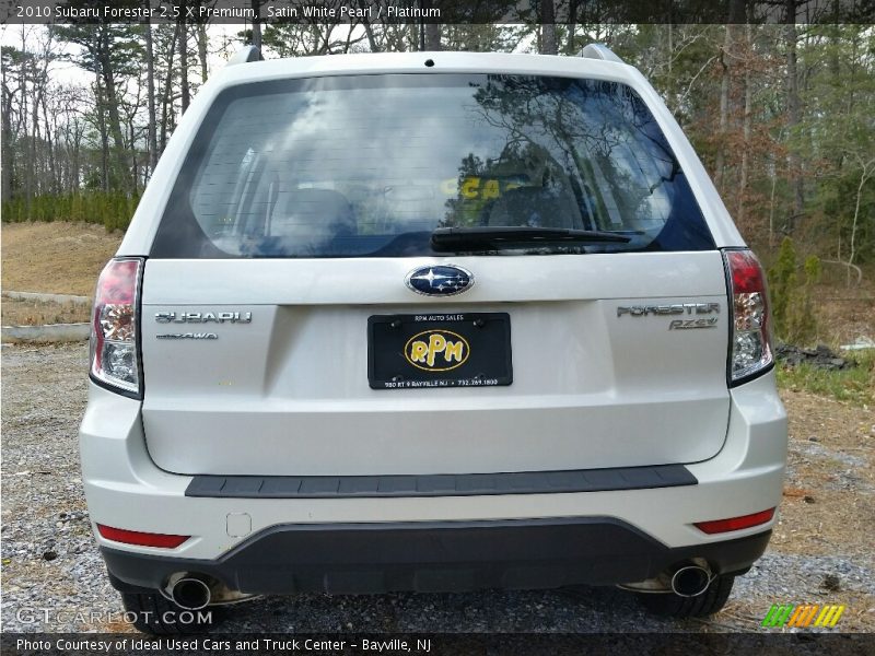 Satin White Pearl / Platinum 2010 Subaru Forester 2.5 X Premium